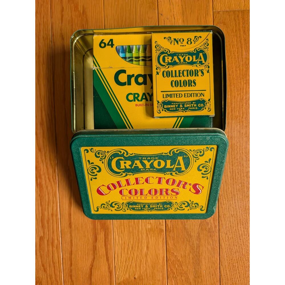 Vintage Crayola Collector’s Colors Limited Edition Tin Binney & Smith 1991